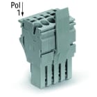 WAGO - 1-Leiter-Federleiste, Push-in CAGE CLAMP®, 4mm², grau