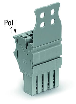 WAGO - 1-Leiter-Federleiste, Push-in CAGE CLAMP®, 4mm², grau