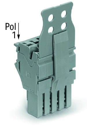 WAGO - 1-Leiter-Federleiste, Push-in CAGE CLAMP®, 4mm², grau