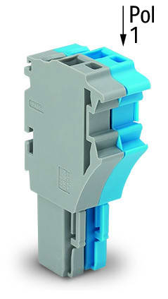 WAGO - 1-Leiter-Federleiste, Push-in CAGE CLAMP®, 4mm², grau/blau/grün-gelb