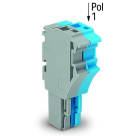 WAGO - 1-Leiter-Federleiste, Push-in CAGE CLAMP®, 4mm², grau/blau/grün-gelb