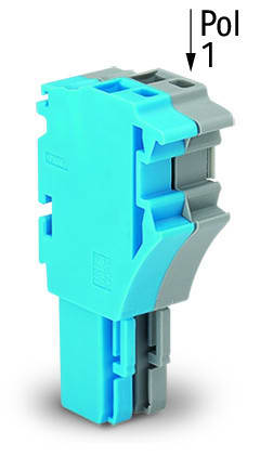 WAGO - 1-Leiter-Federleiste, Push-in CAGE CLAMP®, 4mm², grün-gelb/blau/grau