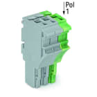 WAGO - 1-Leiter-Federleiste, Push-in CAGE CLAMP®, 4mm², grau/grün-gelb