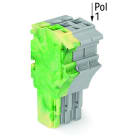 WAGO - 1-Leiter-Federleiste, Push-in CAGE CLAMP®, 4mm², grün-gelb/grau