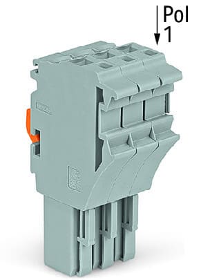 WAGO - 1-Leiter-Federleiste, Push-in CAGE CLAMP®, 4mm², grau