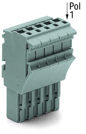WAGO - 1-Leiter-Federleiste, Push-in CAGE CLAMP®, 4mm², grau