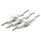 WAGO - Verbindungselement,Rastermaß 3 mm,4-polig,weiß