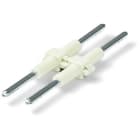 WAGO - Verbindungselement, Rastermaß 4mm, 2-polig, weiß