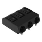 WAGO - THR-Leiterplattenklemme, Drücker, 1,5mm², schwarz