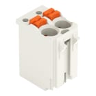 WAGO - 1-Leiter-Federleiste, Drücker, Push-in CAGE CLAMP®, lichtgrau