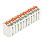 WAGO - 1-Leiter-Federleiste, Drücker, Push-in CAGE CLAMP®, lichtgrau