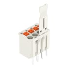 WAGO - 1-Leiter-THT-Federleiste, gerade, Drücker, Push-in CAGE CLAMP®, lichtgrau
