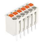 WAGO - 1-Leiter-THT-Federleiste, gerade, Drücker, Push-in CAGE CLAMP®, lichtgrau