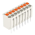 WAGO - 1-Leiter-THT-Federleiste, gerade, Drücker, Push-in CAGE CLAMP®, lichtgrau