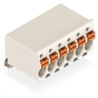 WAGO - 1-Leiter-THT-Federleiste, abgewinkelt, Drücker, Push-in CAGE CLAMP®, lichtgrau