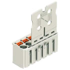 WAGO - 1-Leiter-Federleiste, Drücker, Push-in CAGE CLAMP®, lichtgrau