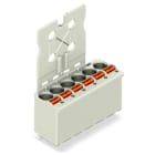 WAGO - 1-Leiter-THT-Federleiste, gerade, Drücker, Push-in CAGE CLAMP®, lichtgrau
