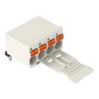 WAGO - 1-Leiter-THT-Federleiste, abgewinkelt, Drücker, Push-in CAGE CLAMP®, lichtgrau