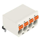 WAGO - 1-Leiter-THT-Federleiste, abgewinkelt, Drücker, Push-in CAGE CLAMP®, lichtgrau