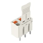 WAGO - 1-Leiter-THT-Federleiste, gerade, Drücker, Push-in CAGE CLAMP®, lichtgrau
