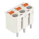 WAGO - 1-Leiter-THT-Federleiste, gerade, Drücker, Push-in CAGE CLAMP®, lichtgrau