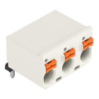 WAGO - 1-Leiter-THT-Federleiste, abgewinkelt, Drücker, Push-in CAGE CLAMP®, lichtgrau