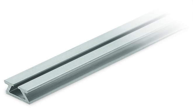 WAGO - Aluminiumtragschiene, 1000mm lang, 18mm breit, silberfarben