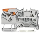 WAGO - 2-Leiter-Durchgangsklemme, mit Hebel und Push-in CAGE CLAMP®, 2,5mm², grau