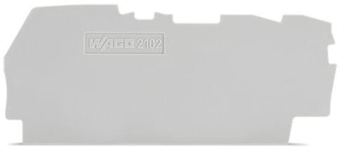 WAGO - Abschluss- und Zwischenplatte, 0,8mm dick, für 3-Leiter-Klemmen, grau