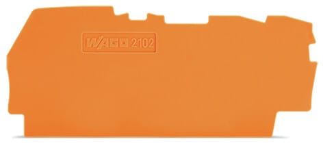 WAGO - Abschluss- und Zwischenplatte, 0,8mm dick, für 3-Leiter-Klemmen, orange