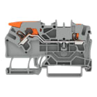 WAGO - 2-Leiter-Durchgangsklemme, mit Hebel und Drücker, 2,5mm², grau