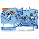 WAGO - 2-Leiter-Durchgangsklemme, mit Hebel und Drücker, 2,5mm², blau