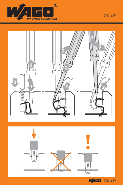 WAGO - Handhabungsaufkleber f.FIT CLAMP®-Anschluss, universell Serie 290