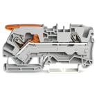 WAGO - 2-Leiter-Durchgangsklemme, mit Hebel und Push-in CAGE CLAMP®, 6mm², grau