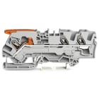 WAGO - 3-Leiter-Durchgangsklemme, mit Hebel und Push-in CAGE CLAMP®, 6mm², grau