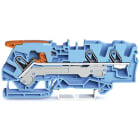 WAGO - 3-Leiter-Durchgangsklemme, mit Hebel und Push-in CAGE CLAMP®, 6mm², blau