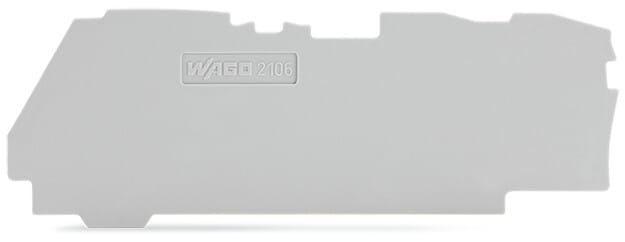 WAGO - Abschluss- und Zwischenplatte, 1mm dick, für 3-Leiter-Klemmen, grau