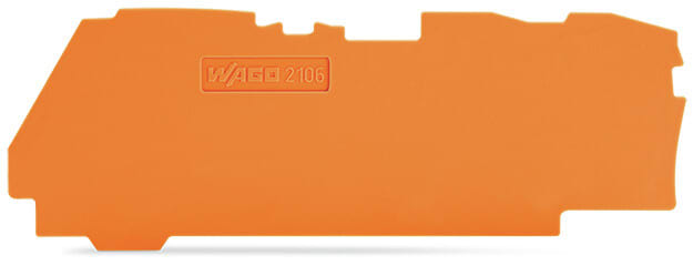 WAGO - Abschluss- und Zwischenplatte, 1mm dick, für 3-Leiter-Klemmen, orange