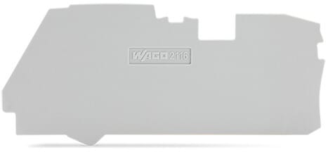 WAGO - Abschluss- und Zwischenplatte, 1mm dick, grau