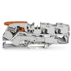 WAGO - 3-Leiter-Durchgangsklemme, mit Hebel und Push-in CAGE CLAMP®, 16mm², grau