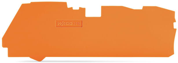 WAGO - Abschluss- und Zwischenplatte, 1mm dick, für 3-Leiter-Klemmen, orange