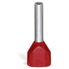 WAGO - Twin-Aderendhülse, Hülse für 2x1mm² / AWG 2x18, rot isoliert, rot