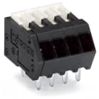 WAGO - THR-Leiterplattenklemme, Betätigungsschieber, 0,5mm², schwarz