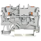 WAGO - 2-Leiter-Durchgangsklemme, mit Drücker, 1mm², grau