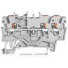 WAGO - 3-Leiter-Durchgangsklemme, mit Drücker, 1mm², grau
