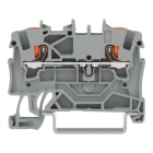WAGO - 2-Leiter-Durchgangsklemme, mit Drücker, 1,5mm², grau