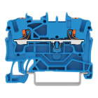 WAGO - 2-Leiter-Durchgangsklemme, mit Drücker, 2,5mm², blau