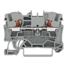 WAGO - 2-Leiter-Durchgangsklemme, mit Drücker, 4mm², grau