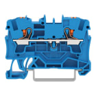 WAGO - 2-Leiter-Durchgangsklemme, mit Drücker, 4mm², blau