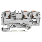 WAGO - 3-Leiter-Durchgangsklemme, mit Drücker, 6mm², grau